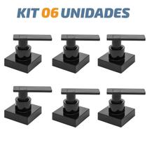 Kit 06 Acabamento C73 Preto Registro Pressão Deca Kit 06 Acabamento C73 Preto Registro Pressão Deca