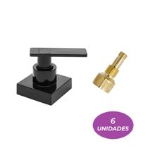 Kit 06 Acabamento C73 Preto Registro Pressão - Docol