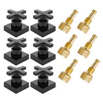 Kit 06 Acabamento Cruzeta Preto 1/2' Ou 3/4 Reg Fabrimar