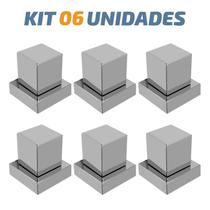 Kit 06 Acabamento De Registro Quadrado Abs 1/2 Ou 3/4" Kit 06 Acabamento De Registro Quadrado Abs 1/2 Ou 3/4"