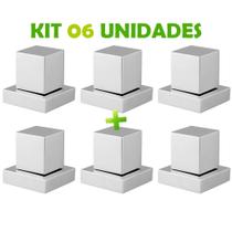 Kit 06 Acabamento Quadrado Metal Para Registro 1/2 3/4 Padrão Deca Cromado Kit 06 Acabamento Quadrado Metal Para Registro 1/2 3/4 Padrão Deca Cromado