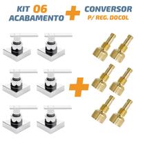 Kit 06 Acabamento Registro C73 Abs 1/2' Ou 3/4 P/ Reg Docol
