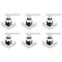 Kit 06 Acabamento Registro Quadrado C73 Cromado Padrão Deca Kit 06 Acabamento Registro Quadrado C73 Cromado Padrão Deca