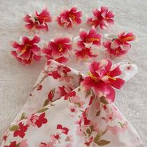 Kit 06 Anéis Porta Guardanapo Argola Prendedor Mesa Posta Flor de Lírio Pink