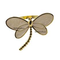 KIT 06 Argola Porta Guardanapo Anel Libélula Dourado Metal Luxo Casamento Natal KIT 06 Argola Porta Guardanapo Anel Libélula Dourado Metal Luxo Casamento Natal