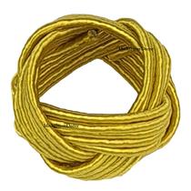 KIT 06 Argola Porta Guardanapo Anel Trançado Ouro Luxo Mesa Posta