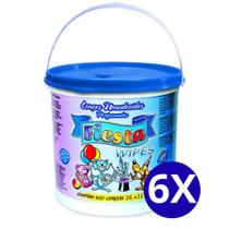 Kit 06 Baldes de lenço umedecido Fiesta Wipes - 2.400 lenços