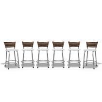 Kit 06 Bancos Banquetas Baixa Estrutura Prata Junco Cappuccino Ideal Mesa Bistrô Área Gourmet Linha Premium Itagold Kit 06 Bancos Banquetas Baixa Estrutura Prata Junco Cappuccino Ideal Mesa Bistrô Área Gourmet Linha Premium Itagold