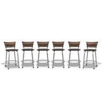 Kit 06 Bancos Banquetas Baixa Estrutura Prata Junco Cappuccino Ideal Mesa Bistrô Área Gourmet Linha Premium Itagold Kit 06 Bancos Banquetas Baixa Estrutura Prata Junco Cappuccino Ideal Mesa Bistrô Área Gourmet Linha Premium Itagold