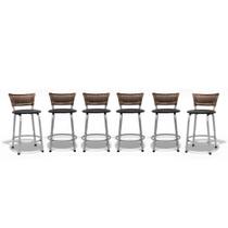 Kit 06 Bancos Banquetas Baixa Estrutura Prata Junco Cappuccino Ideal Mesa Bistrô Área Gourmet Linha Premium Itagold Kit 06 Bancos Banquetas Baixa Estrutura Prata Junco Cappuccino Ideal Mesa Bistrô Área Gourmet Linha Premium Itagold