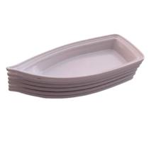 Kit 06 Barca Barco Para Açaí Sushi Sashimi Bandeja 42 Branco Kit 06 Barca Barco Para Açaí Sushi Sashimi Bandeja 42 Branco