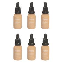 Kit 06 Base Fluída Make Bem Basiquinha 30ml Cor 02 - Dapop