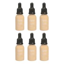 Kit 06 Base Fluída Make Bem Basiquinha 30ml Cor 0,50 - Dapop
