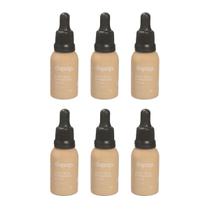 Kit 06 Base Fluída Make Bem Basiquinha 30ml Cor 0,75 - Dapop