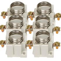 Kit 06 base para fusivel diazed 25a 250v