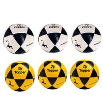 Kit 06 Bola De Futevôlei Topper R1 Oficial Cor:Amarelo+Preto Kit 06 Bola De Futevôlei Topper R1 Oficial Cor:Amarelo+Preto
