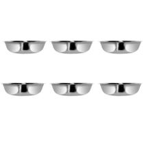 Kit 06 Bowl Tigela Bacia Redonda Multiuso em Aço Inoxidável 23,5 x 8 cm Cozinha Funcional Kit 06 Bowl Tigela Bacia Redonda Multiuso em Aço Inoxidável 23,5 x 8 cm Cozinha Funcional