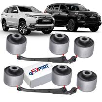 Kit 06 buchas do braço tensor traseiro pajero sport 2.4 2017 2018 2019 2020 2021 2022 2023