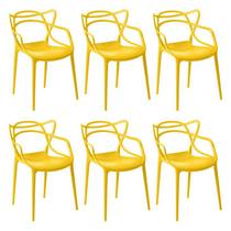 Kit 06 Cadeiras Amsterdam Sala de Jantar Amarela - SSX Multicoisas