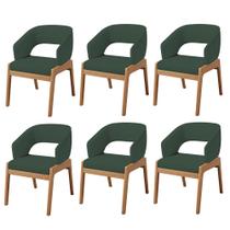 Kit 06 Cadeiras de Jantar e Estar Living Estofada Lince L02 Linho Verde Musgo - Lyam Decor Kit 06 Cadeiras de Jantar e Estar Living Estofada Lince L02 Linho Verde Musgo - Lyam Decor