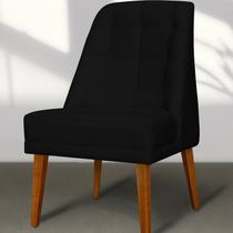 Kit 06 Cadeiras de Jantar Paris Suede Preto