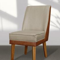 Kit 06 Cadeiras de Jantar Virgínia Composê e material sintético