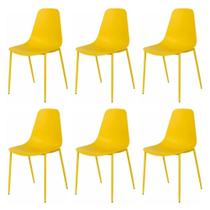 Kit 06 Cadeiras Miami Polipropileno Amarelo - 76551 Kit 06 Cadeiras Miami Polipropileno Amarelo - 76551