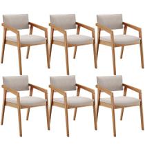 Kit 06 Cadeiras Para Sala de Jantar Estar Living Giorgia B04 Bouclê Creme - Lyam Decor Kit 06 Cadeiras Para Sala de Jantar Estar Living Giorgia B04 Bouclê Creme - Lyam Decor