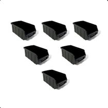 Kit 06 Caixas Bin N3 Gaveteiro Organizadora Estante Preta Kit 06 Caixas Bin N3 Gaveteiro Organizadora Estante Preta