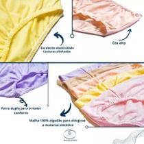 Kit 06 Calcinha Calçola Para Senhoras Xg Plus Size Confortável
