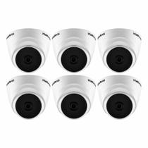 Kit 06 Câmeras de Segurança Intelbras VHD 1520 D 5MP Dome com Visão Noturna de 20 metros Lente 2,8mm