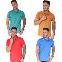 Kit 06 Camisas Masculina Polo Fio 30.1 Cardada 100% Algodão Kit 06 Camisas Masculina Polo Fio 30.1 Cardada 100% Algodão