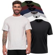 Kit 06 Camisetas Masculina Algodão Básica Gola Redonda Confortáveis