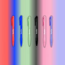 Kit 06 Caneta Esferográfica 0.7mm Perfumada (Cheirinho) Clic Sensations Retrátil NEWPEN