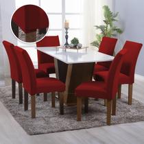 Kit 06 Capa Cadeira Estofadas Protetor Tecido Malha Gel Spandex Coladinha Mesa Jantar 6 Lugares Com Elastico Kit 06 Capa Cadeira Estofadas Protetor Tecido Malha Gel Spandex Coladinha Mesa Jantar 6 Lugares Com Elastico