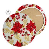 KIT 06 Capa de Sousplat Vermelha Bolas de Natal - 35 cm - Várias Cores e Estampas - Supla Jogo Americano KIT 06 Capa de Sousplat Vermelha Bolas de Natal - 35 cm - Várias Cores e Estampas - Supla Jogo Americano