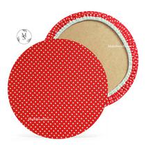 KIT 06 Capa de Sousplat Xadrez Vermelho - 35 cm - Várias Cores e Estampas - Supla Jogo Americano - MultiStoreDecor