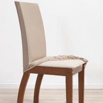 Kit 06 Capas Para Cadeiras Mr 6 Lugares Malha Gel 100% Poliéster - Avelã