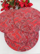 Kit 06 capas sousplat em sarja 100% algodão