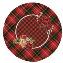 Kit 06 Capas Supla Redondo Natal Decora Sousplat Mesa Posta