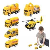 Kit 06 Carrinhos Obras fricção que dá vida às aventuras