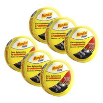 Kit 06 Ceras Automotivas Polimento Cristal Brilho Mundial Prime 200g