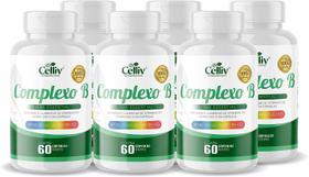 Kit 06 Complexo B (B1, B2, B3, B5, B6, B7, B9, B12) 60 Caps de 500MG Celliv