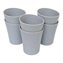 Kit 06 Copos Plastico Duro Resistente Bebidas 300ml Cinza Kit 06 Copos Plastico Duro Resistente Bebidas 300ml Cinza