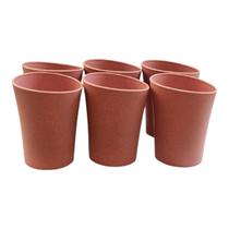 Kit 06 Copos Plastico Duro Resistente Bebidas 300ml Rosa