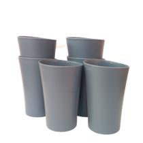 Kit 06 Copos Plastico Duro Resistente Bebidas 400ml Azul - Azzu