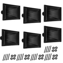 Kit 06 Cornetas LC 100 Retangular Caixa Som Com Parafusos Kit 06 Cornetas LC 100 Retangular Caixa Som Com Parafusos