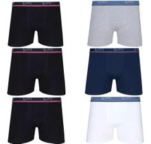 Kit 06 Cueca Boxer Lupo Sunga Box Algodão Masculina Atacado Sortidas 02