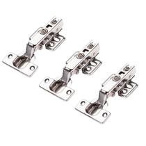 Kit 06 Dobradiças Sem Mola + Fecho Toque Sobrepor Branco