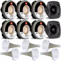 Kit 06 Driver Automotivo JBL D200X 110 Watts com 06 Corneta Boca Longa Branca Lc1425 e 02 Tweeter JBL ST200 100W Kit 06 Driver Automotivo JBL D200X 110 Watts com 06 Corneta Boca Longa Branca Lc1425 e 02 Tweeter JBL ST200 100W